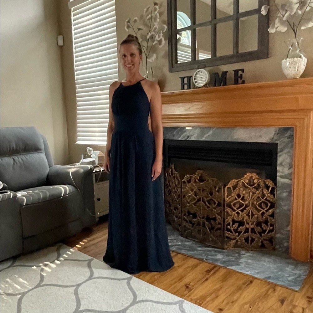 Navy blue bridesmaid dress size 6 NWT